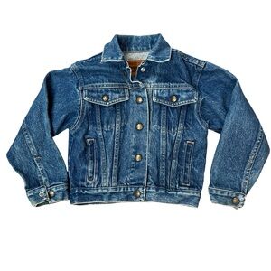 Brittania Jean Jacket Child’s Sz 5-6 Dark Wash Basic Pockets